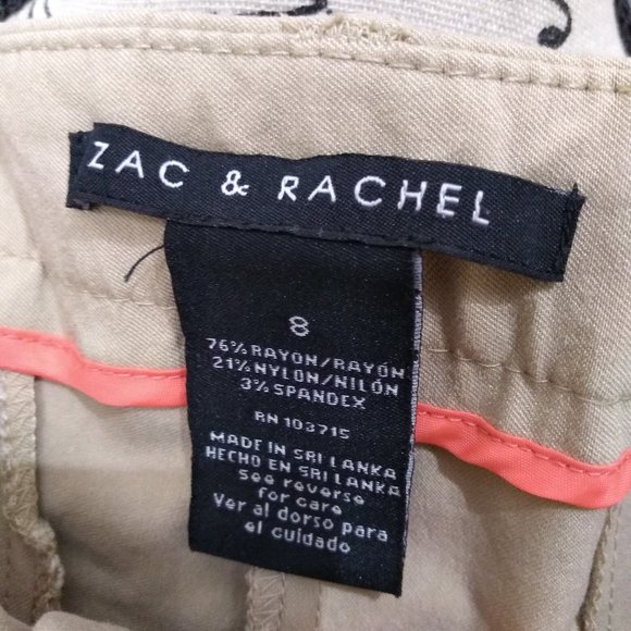 Zac and Rachel size 8 pants brown khaki  - Picture 3 of 3